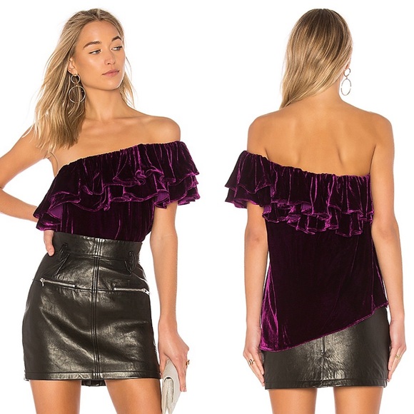 LoveShackFancy Tops - NWT LoveShackFancy Tanya Velvet Top
